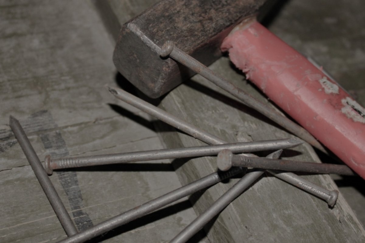    Гвозди для нового арт-объекта собирали сами жители Пермского края.