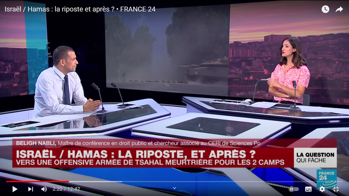 Б. Набли. Скриншот с канала France24 в YouTube.