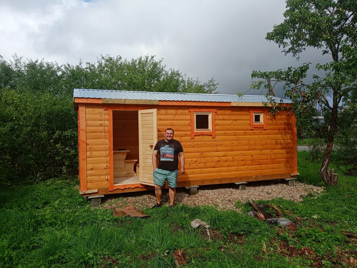 Мобильная баня 5х2,3 м на блоках, компания AFIXstroy, afixstroy.ru 