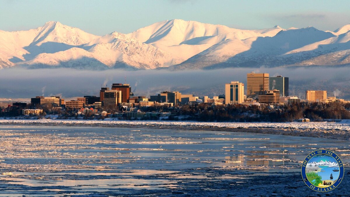 СПАСИБО, ЧТО ПОДПИСАЛИСЬ НА МОЙ КАНАЛ - ВЫ ПОМОГАЕТЕ ЕГО РАЗВИТИЮ.                      На фото: Анкоридж, крупнейший город Аляски, Frank K. и печать Аляски/Википедия