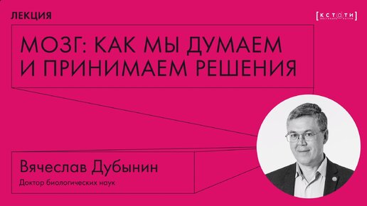 下载视频: Лекция Вячеслава Дубынина «Мозг: как мы думаем и принимаем решения»