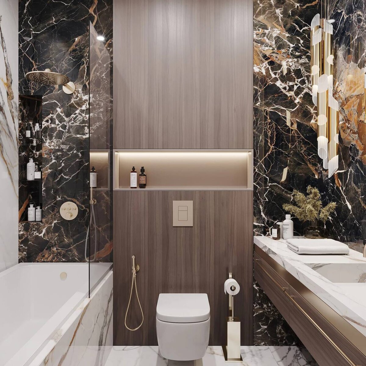 50 фото примеров дизайна интерьера ванной комнаты для квартир и загородных домов.-19
