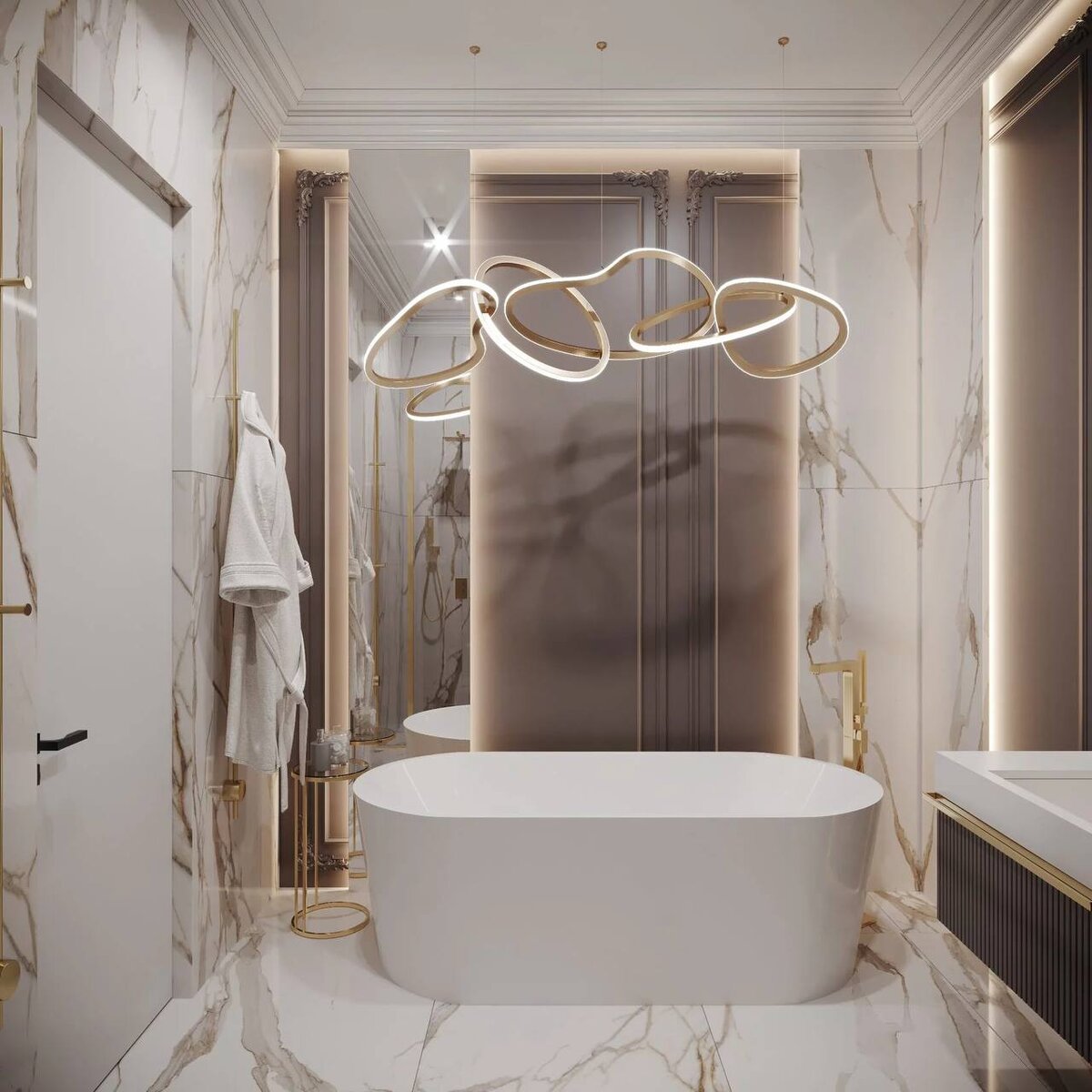 50 фото примеров дизайна интерьера ванной комнаты для квартир и загородных домов.-21