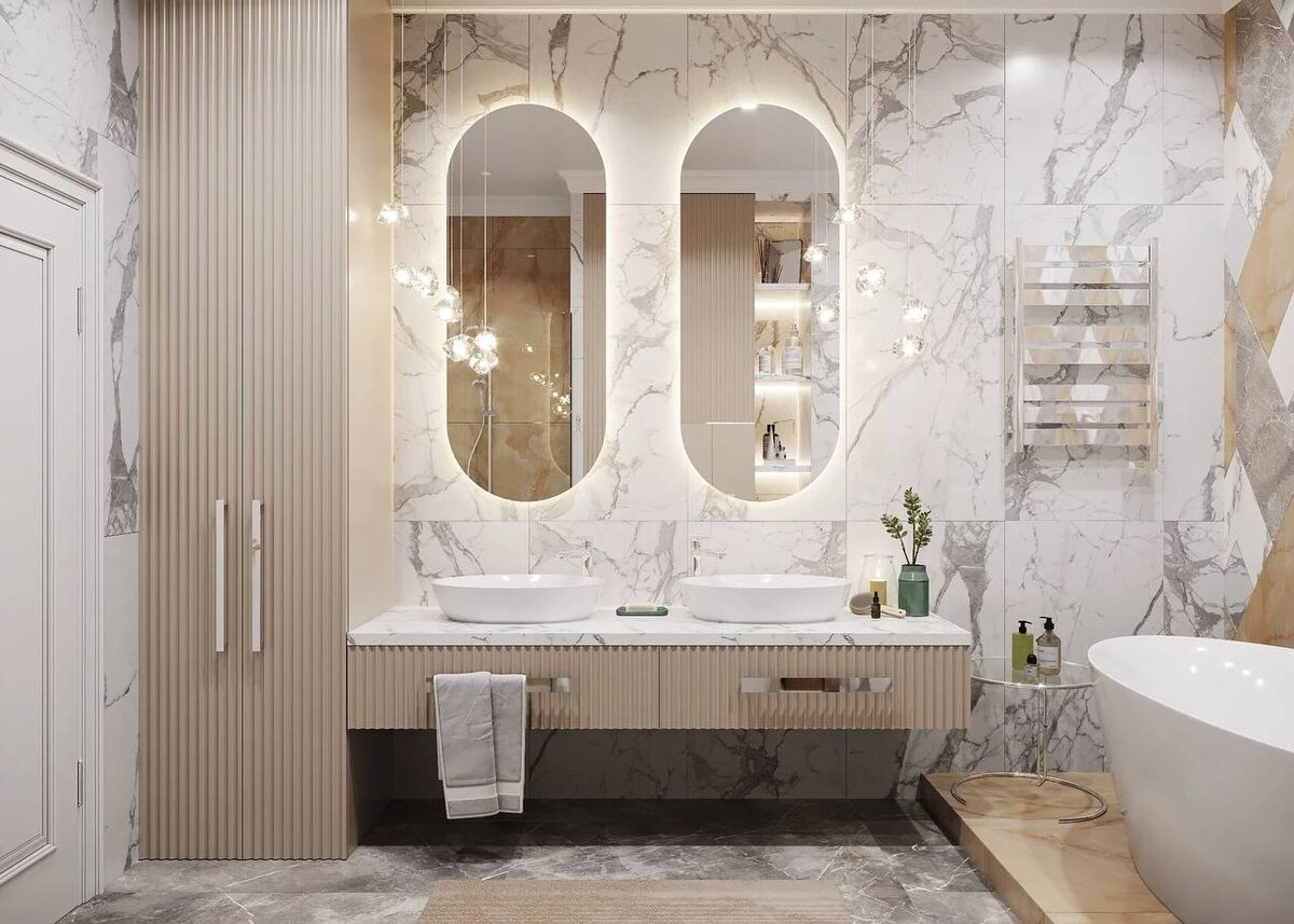 50 фото примеров дизайна интерьера ванной комнаты для квартир и загородных домов.-34