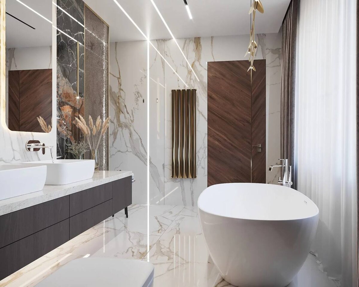 50 фото примеров дизайна интерьера ванной комнаты для квартир и загородных домов.-43