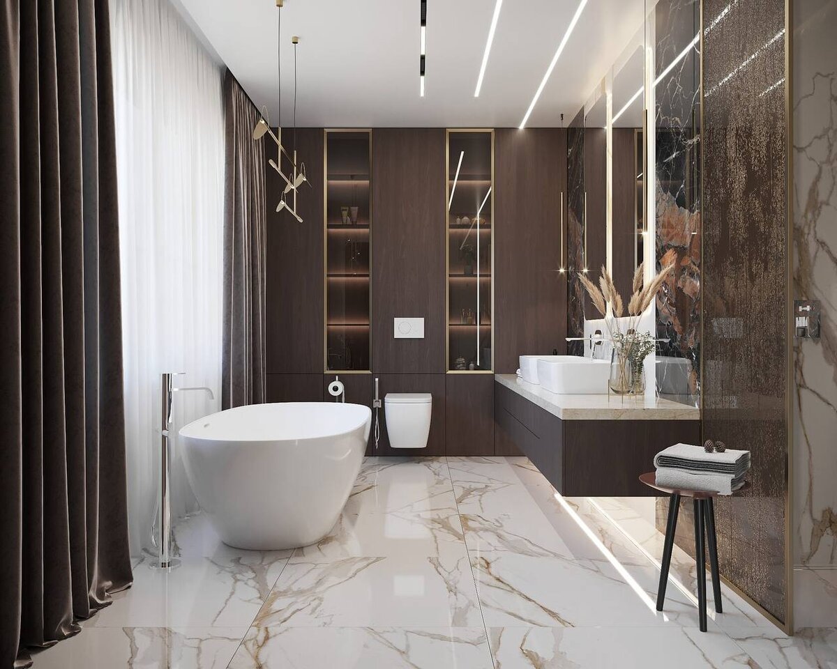 50 фото примеров дизайна интерьера ванной комнаты для квартир и загородных домов.-38