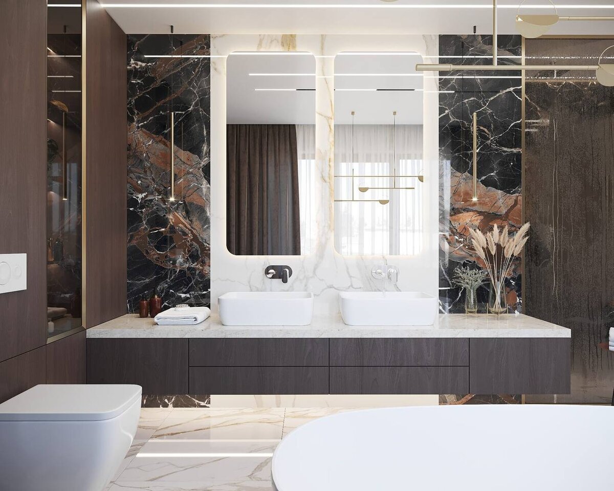 50 фото примеров дизайна интерьера ванной комнаты для квартир и загородных домов.-44