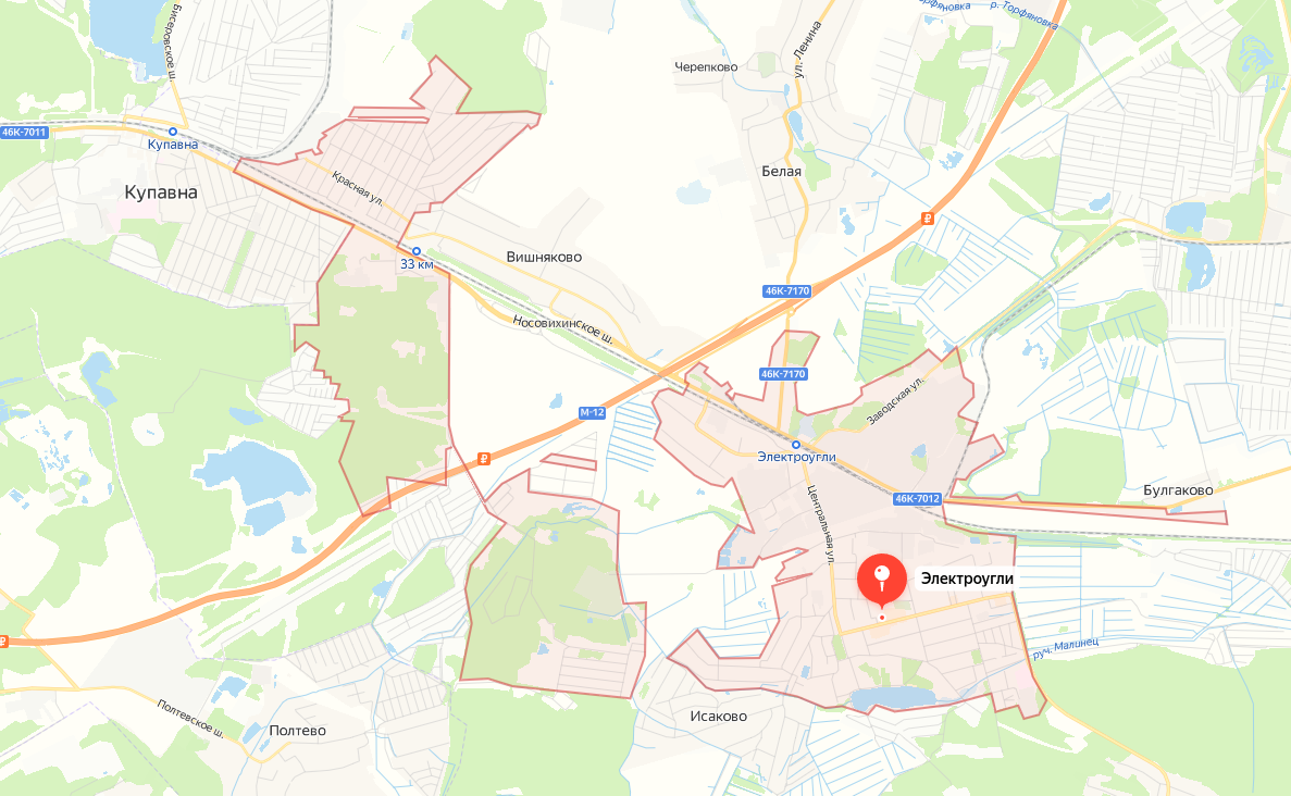 Площадь города Электроугли