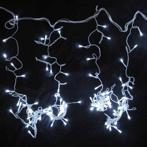Электрическая гирлянда "Шторка" светодиодная холодный белый свет 384 лампочки 3х3 м