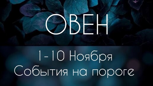 Овен ♈️ Что произойдет с 1 по 10 Ноября?