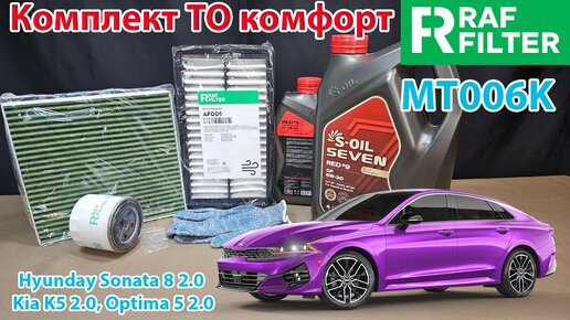 Распаковка комплекта для ТО комфорт RAF FILTER MT006K (с моторным маслом)