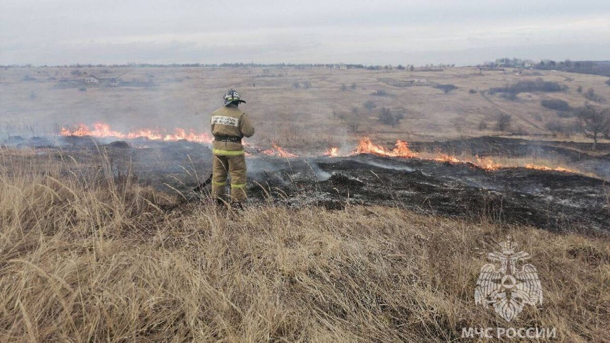    В селе Лебяжье Курского района огонь уничтожил 6 тюков сена