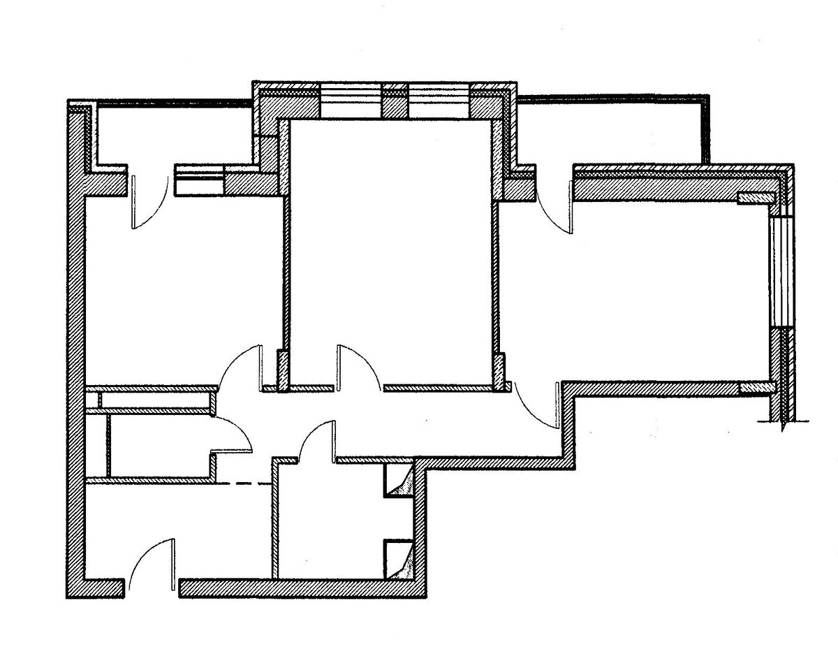 Обмерный план и итоговая планировка