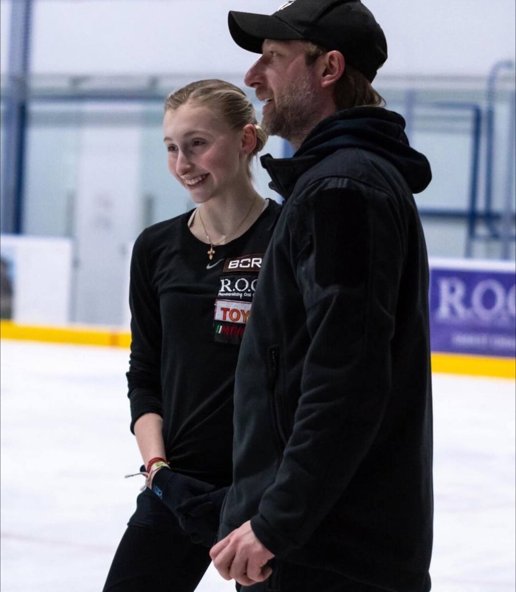 Софья Муравьева и Евгений Плющенко. Фото из открытых источников.