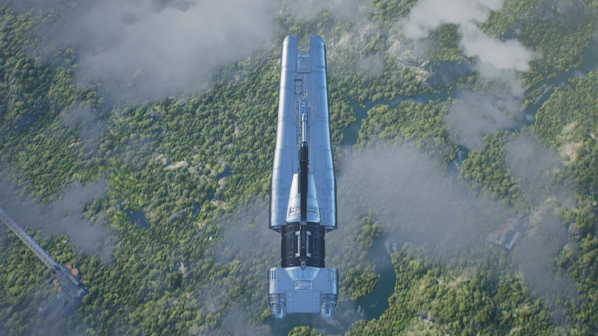 Где-то над планетой Богано. Авторский скриншот.