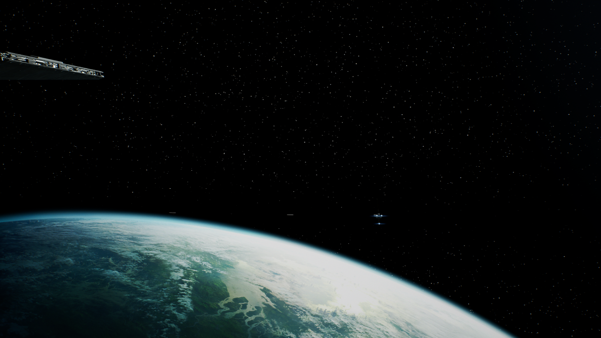 Примерно так выглядит любой финал игры или фильма по «Звёздны Войнам». Авторский скриншот.