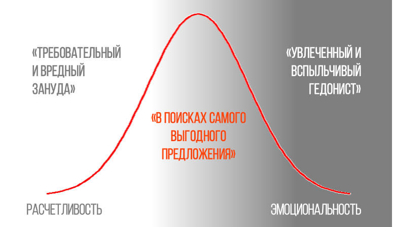 Пример сегментации аудитории покупателей.