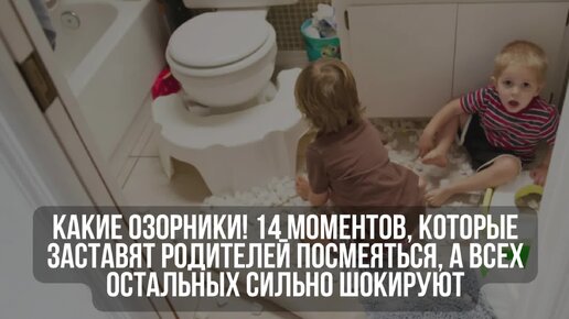 Какие озорники! 14 моментов, которые заставят родителей посмеяться, а всех остальных сильно шокируют