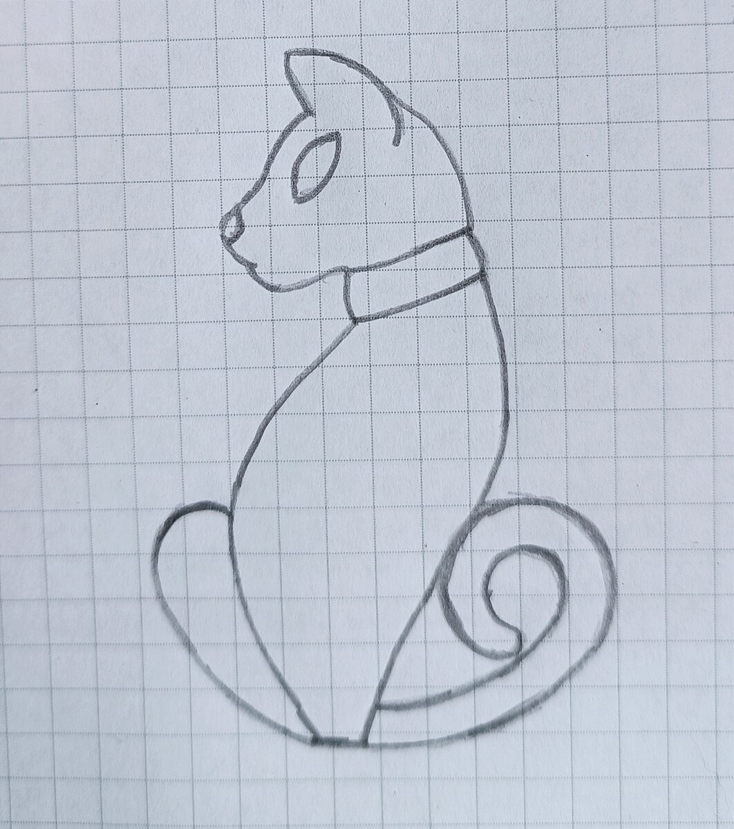 Шаблон для броши из бисера "Кошка-грация". Фото автора