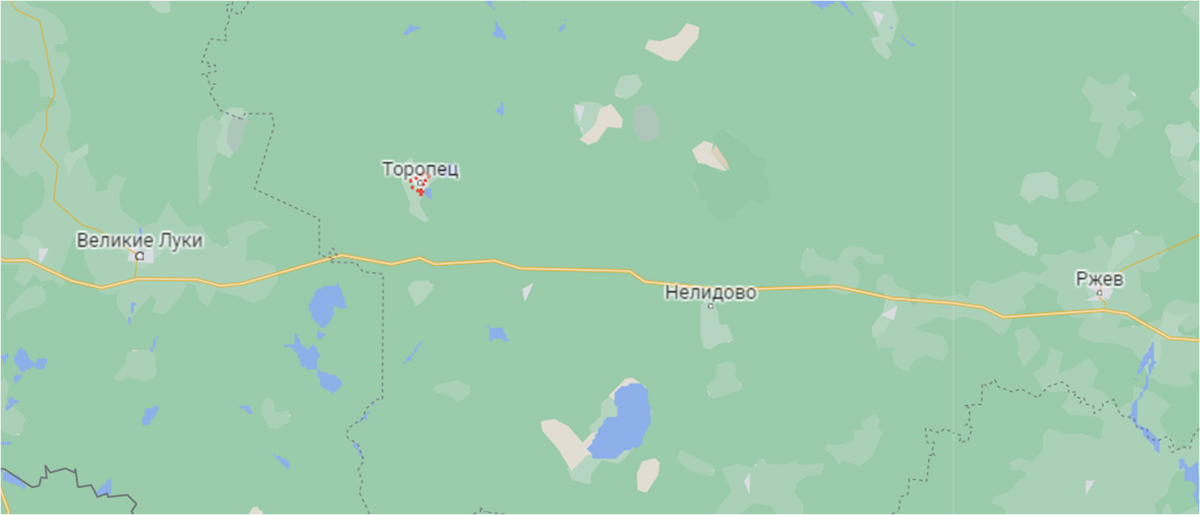 Великие Луки - Ржев. Google.Maps