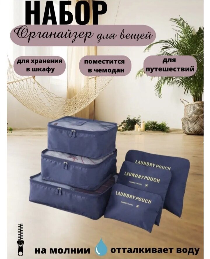 А ещё дочь заказала вот такой органайзер для вещей (для рюкзака ей понадобились "конверты" на молнии)