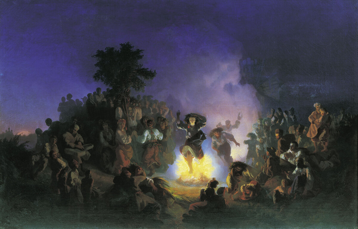 "Ночь на Ивана-Купалу", И.И. Соколов, 1856. Нижнетагильский музей изобразительных искусств.