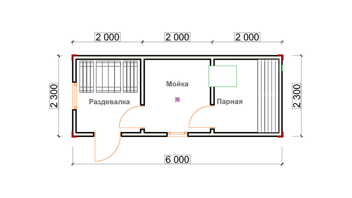 Готовая баня с комнатой отдыха