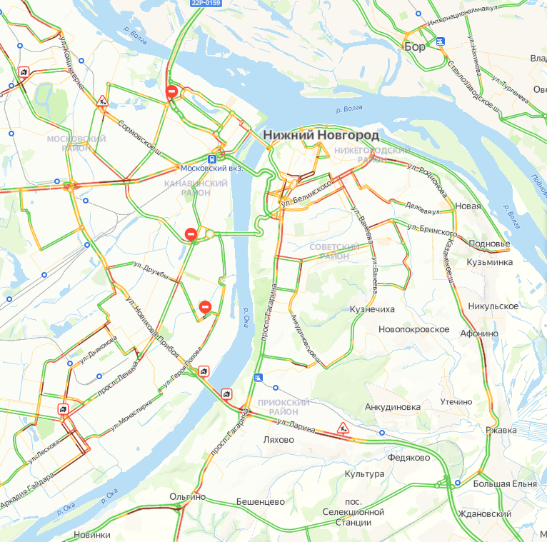 Пробки нижний новгород сейчас онлайн карта смотреть онлайн бесплатно проспект гагарина