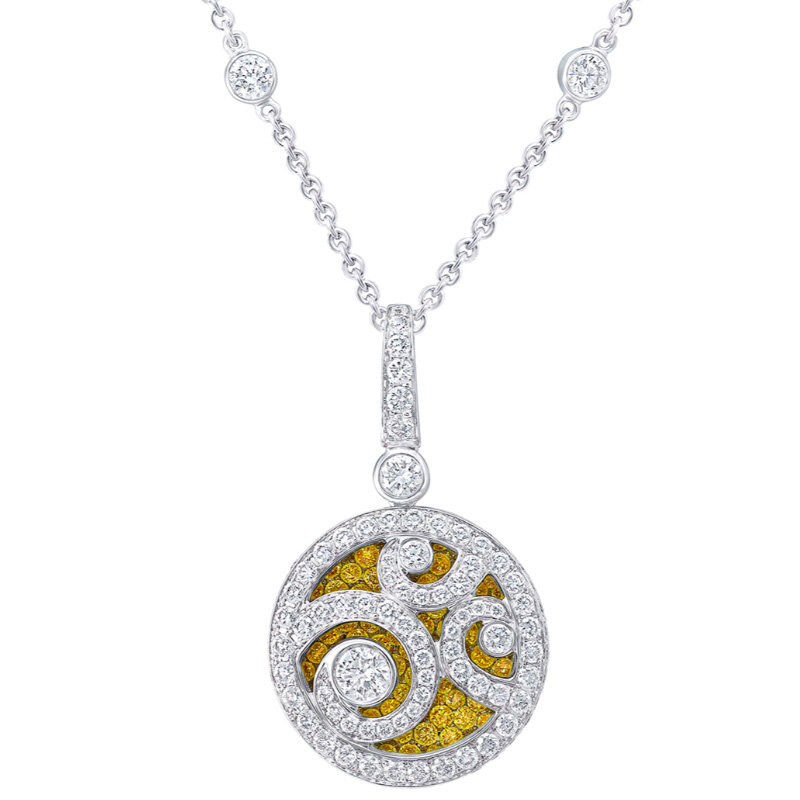 Колье Graff Diamond on Diamond из белого золота с б