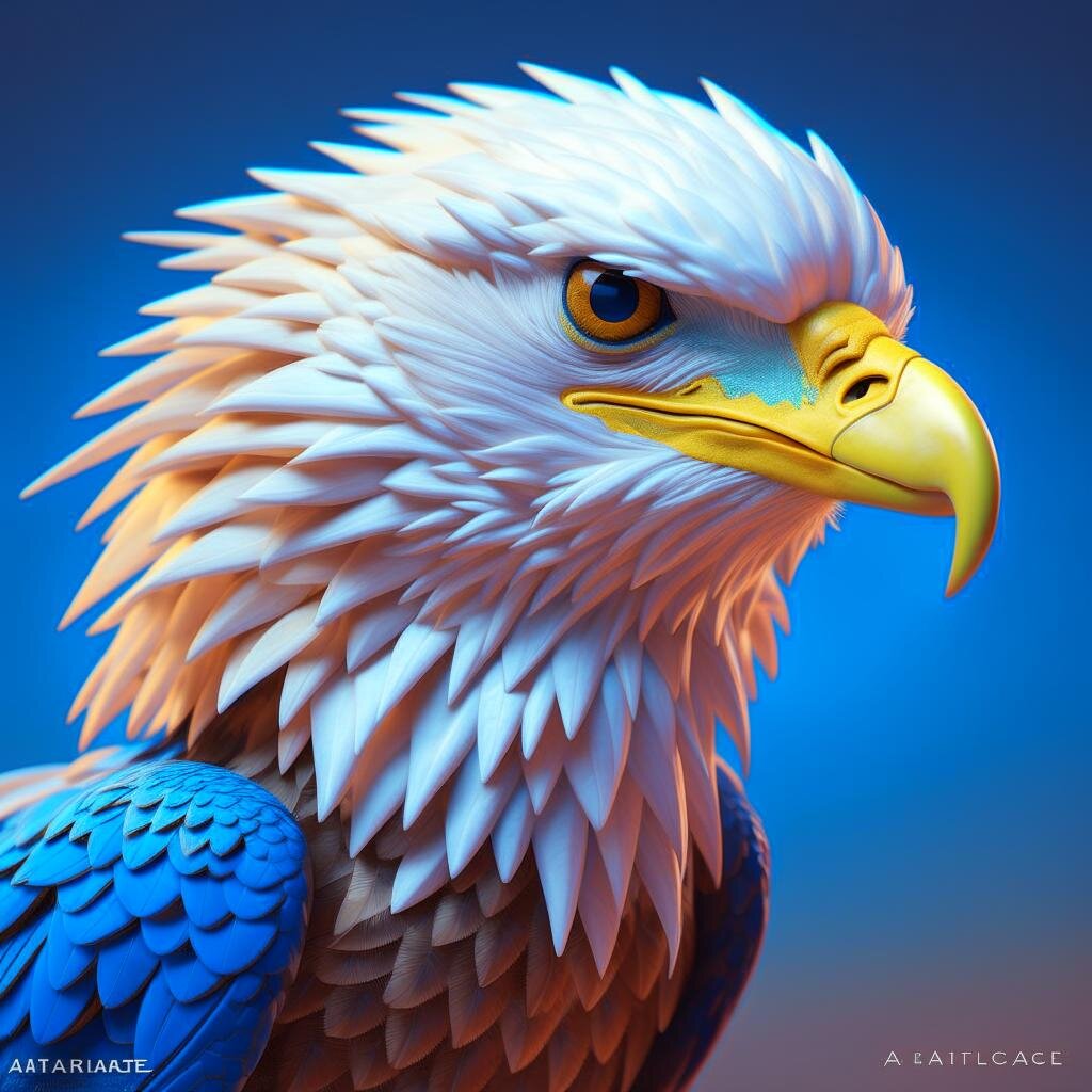 Белый орлан. Нейросеть Kandinsky 2.2.