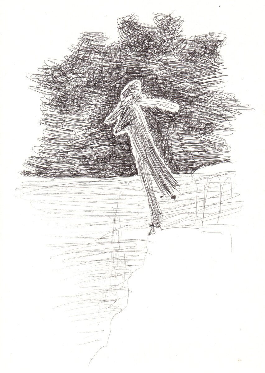 1. К. вышел на крыльцо под пронзительным ветром и вгляделся в темноту. Злая, злая непогода.