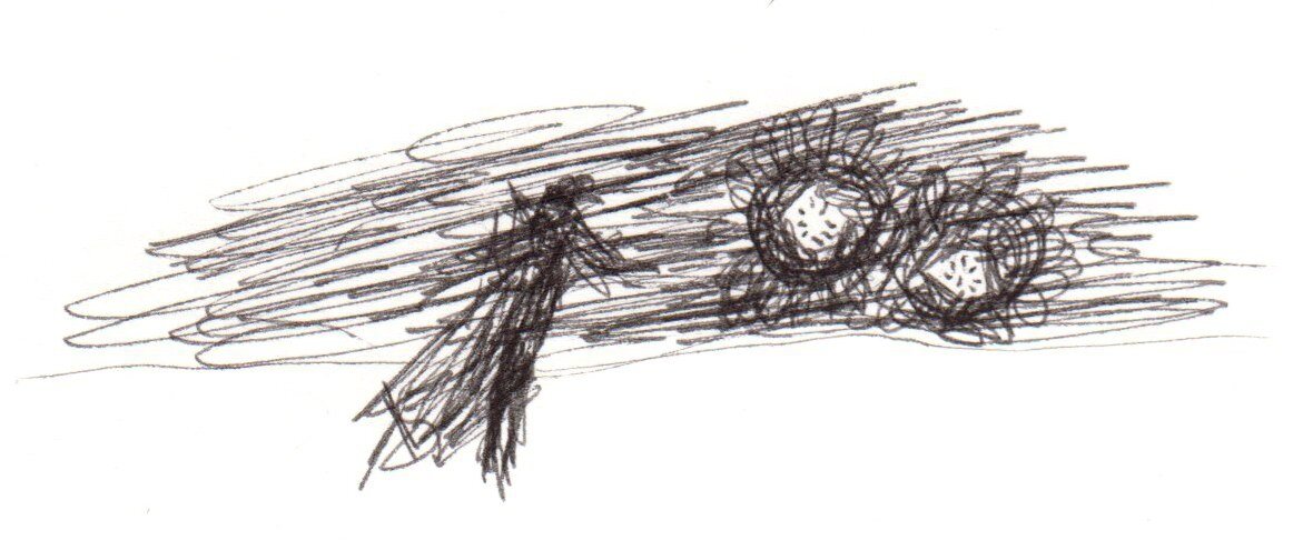 2. Только он прошёл пару шагов по дороге, вдали замерзали два дрожащих огонька; К. обрадовался этим признакам жизни.