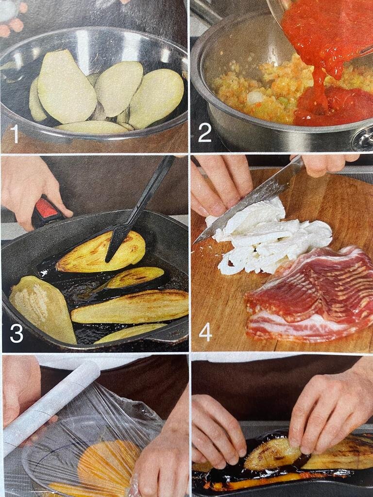 Этапы закладки запеканки