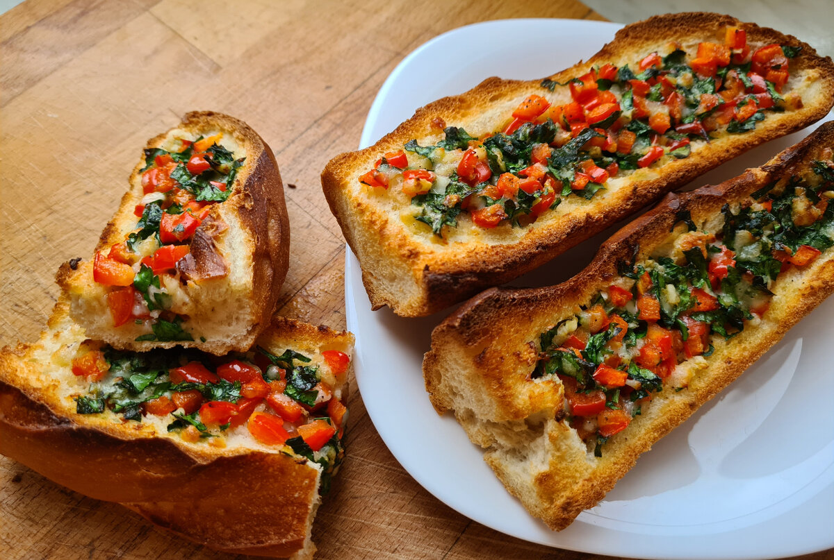 Горячая закуска из багета🥖 | Tipa_FoodBloger | Дзен