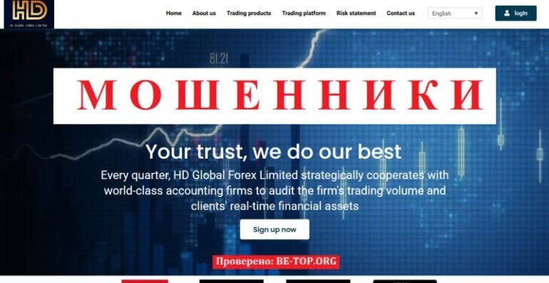 Возврат средств из HD Global Forex Limited, отзывы клиентов