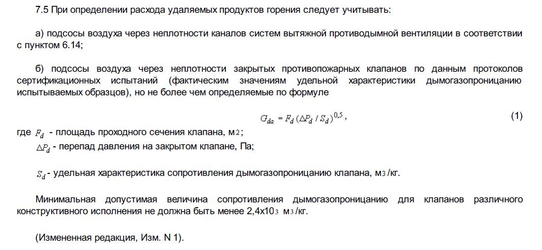 Фрагмент из СП 7.13130.2013 [1]