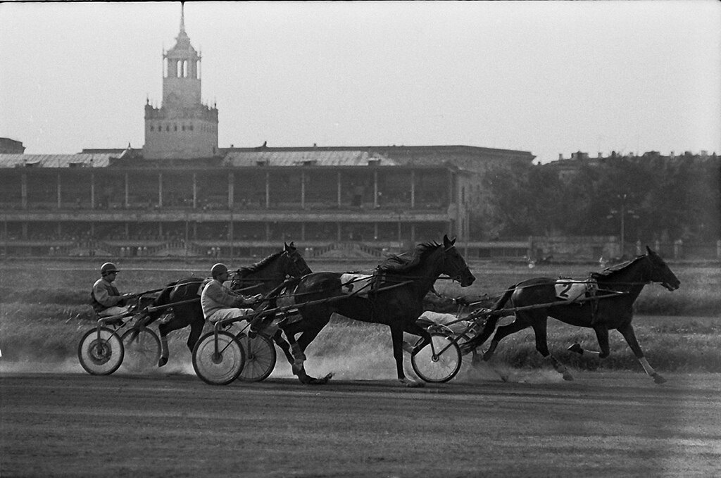 Московский ипподром, 1990 год / Фотограф Игорь Стомахин