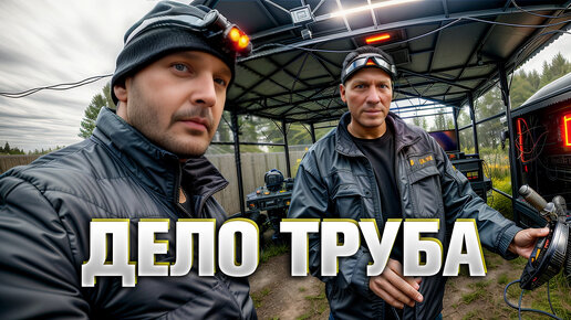 Download Video: Толкаем с Головорезом трубу. Еду в непогоду месить грязь.