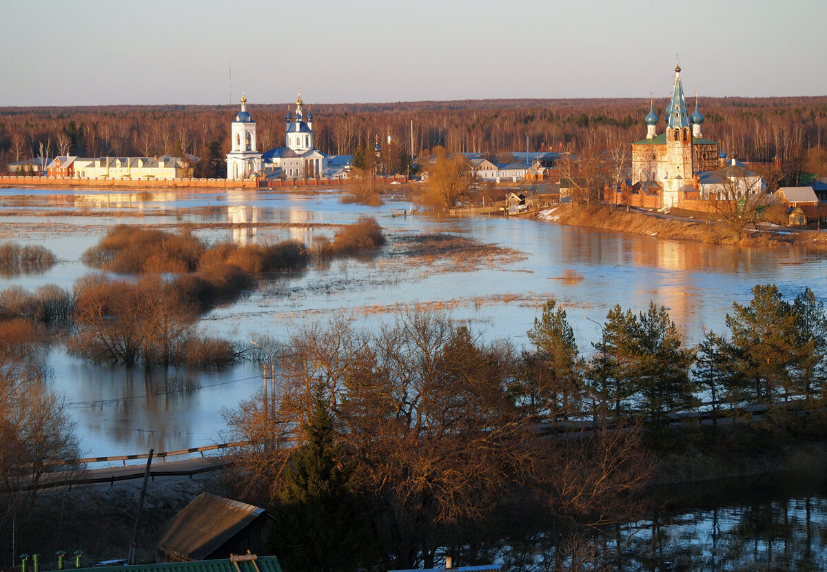 Село Дунилово Ивановская область зима закат