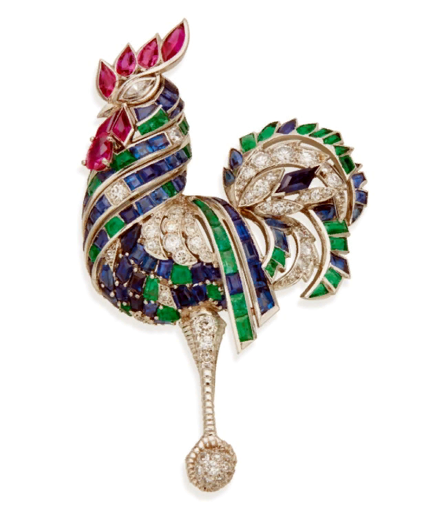 Брошь "Петух" Ленфанта для Van Cleef & Arpels