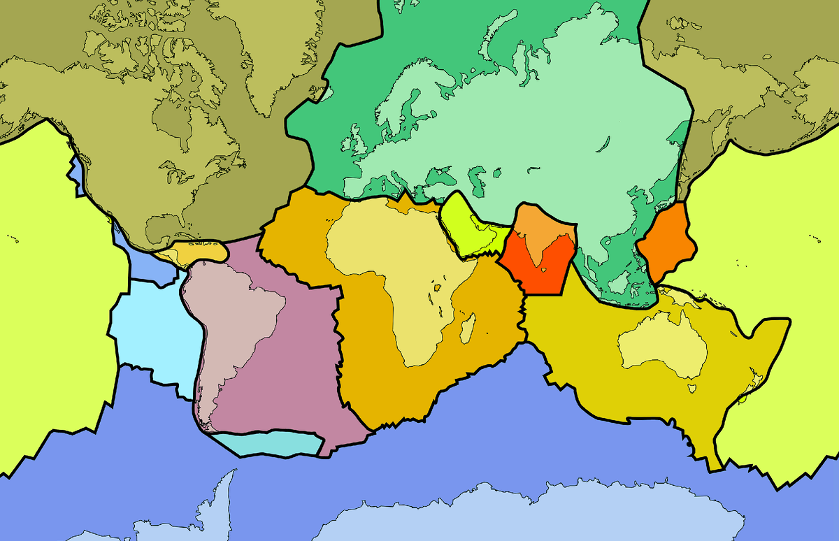 Тектонические платформы. Материки и острова - только надводная часть.