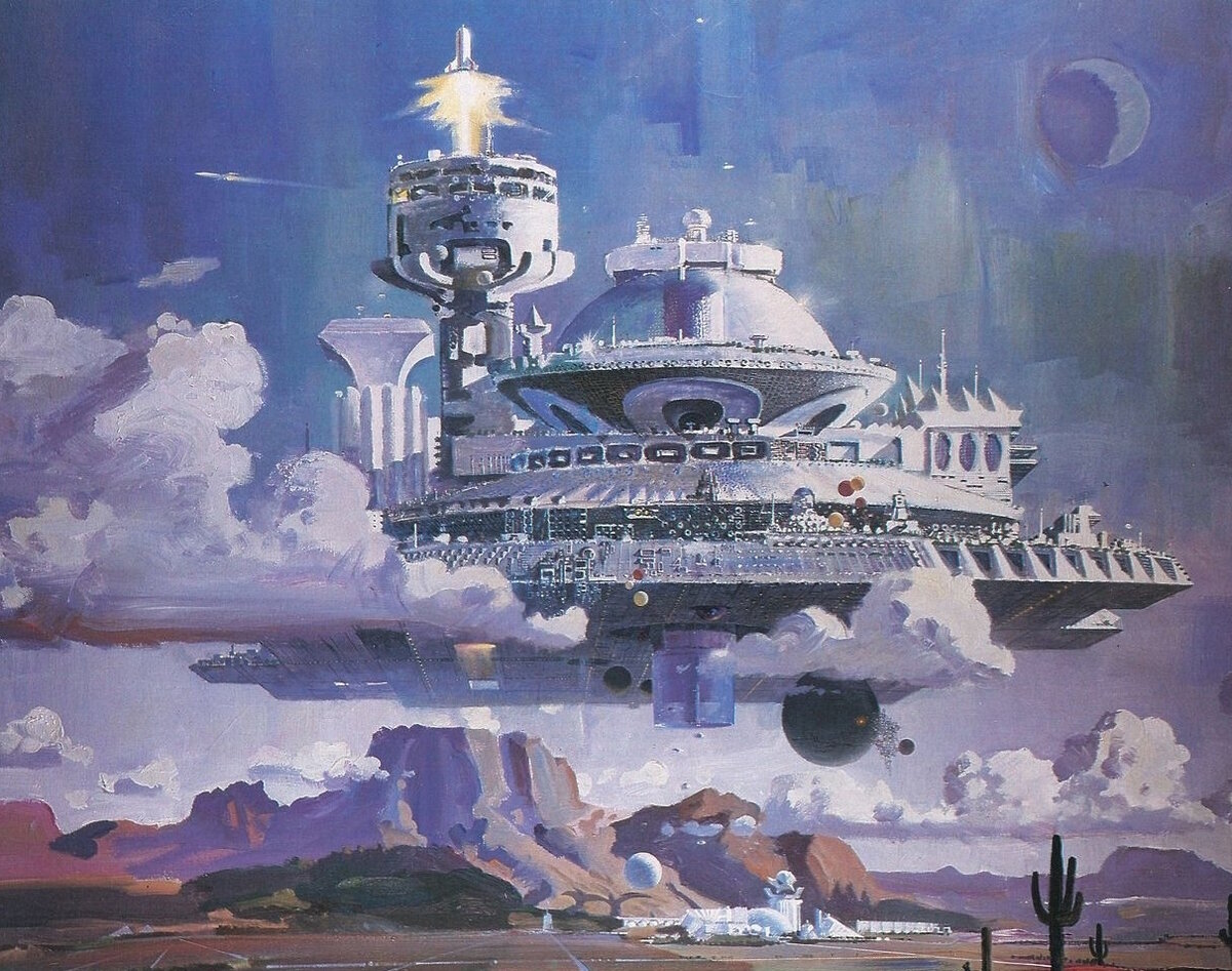 Виманы могли вмещать огромное количество людей.
Источник фото: https://i.pinimg.com/474x/0f/b7/f7/0fb7f7cd97c5ef5d14c2d776e7a33143--future-city-sci-fi-art.jpg