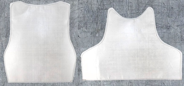 Вставки из СВМПЭ (нагрудная и спинная) для пошива бронежилета (фото из открытых источников)