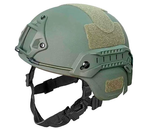 Современный полноухий шлем из СВМПЭ. Внешне ничем не отличается от арамидного, только весом – существенно легче. И этим он опасно начинает быть похожим на пластмассовые шлемы для страйкбола... Ну, вы понимаете... Берите у проверенных поставщиков! (фото из открытых источников)