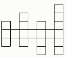 Задание 1
Отметьте в квадрате 6×6 несколько клеток так, чтобы в каждой строке количество отмеченных клеток соответствовало числу, записанному слева от неё, а в каждом столбце — числу, записанному...-3