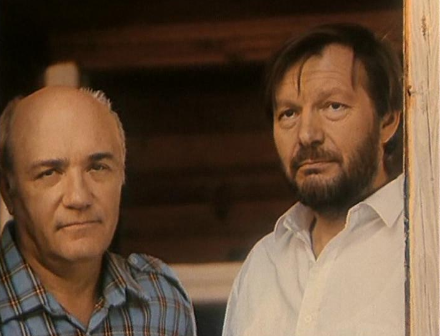 Леонид Куравлев и Юозас Будрайтис в фильме "След дождя"