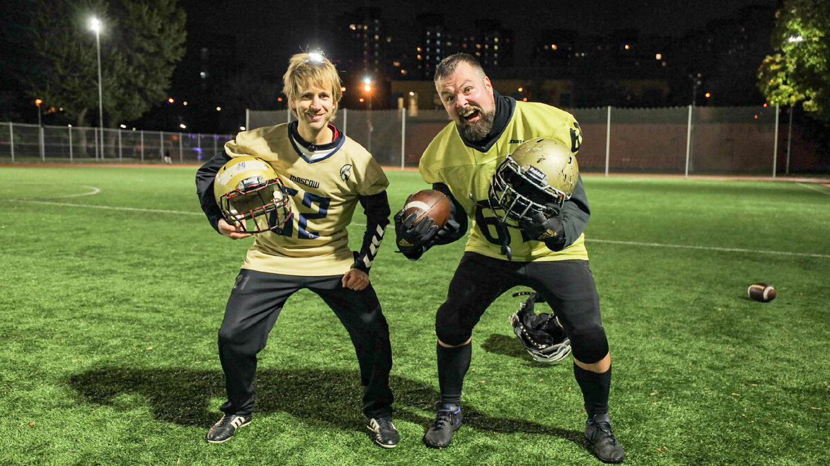 Голландец и американец будут играть в американский футбол в Москве. Фото: Андрей Макаров