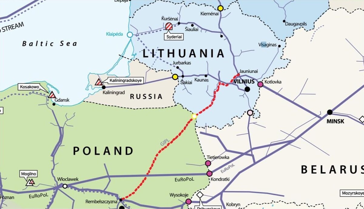 Соединение Польши с Латвией выгоднее полякам, у них пока ещё есть перспективы получать трубопроводный газ из Норвегии