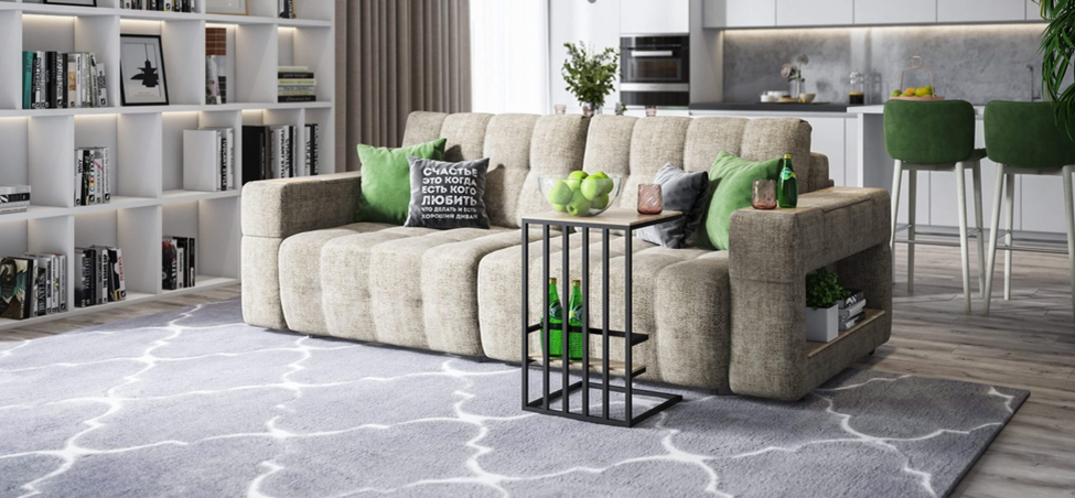 Металлический каркас-механизм дивана BOSS.XO прослужит много лет. Вы можете складывать и раскладывать диван ни о чем не переживая.  Диван можно использовать как прямой или как угловой. 
