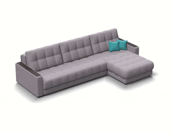 Простой и надежный механизм «еврокнижка» позволяет ставить диван вплотную к стене. А благодаря стальным направляющим BOSS TITAN трансформация происходит легко и быстро